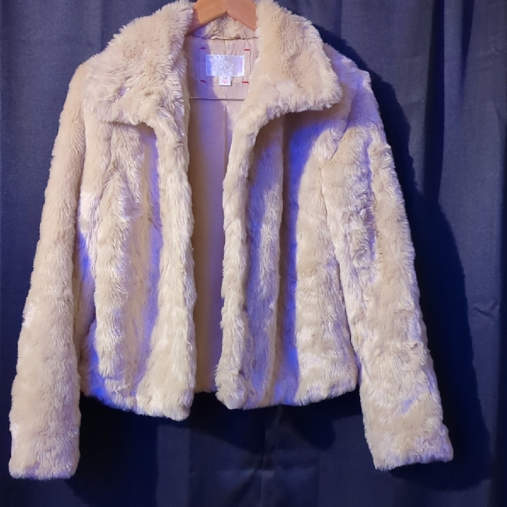 Xhilaration Cream Teddy Jacket